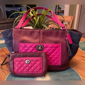 Coach Park Bag / Wristlet Set